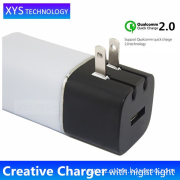 yiyidea Wholesale Multi Function QC3.0 USB Home Charger, QC3.0 Fast Charge DIY Night Light USB Home Charger/